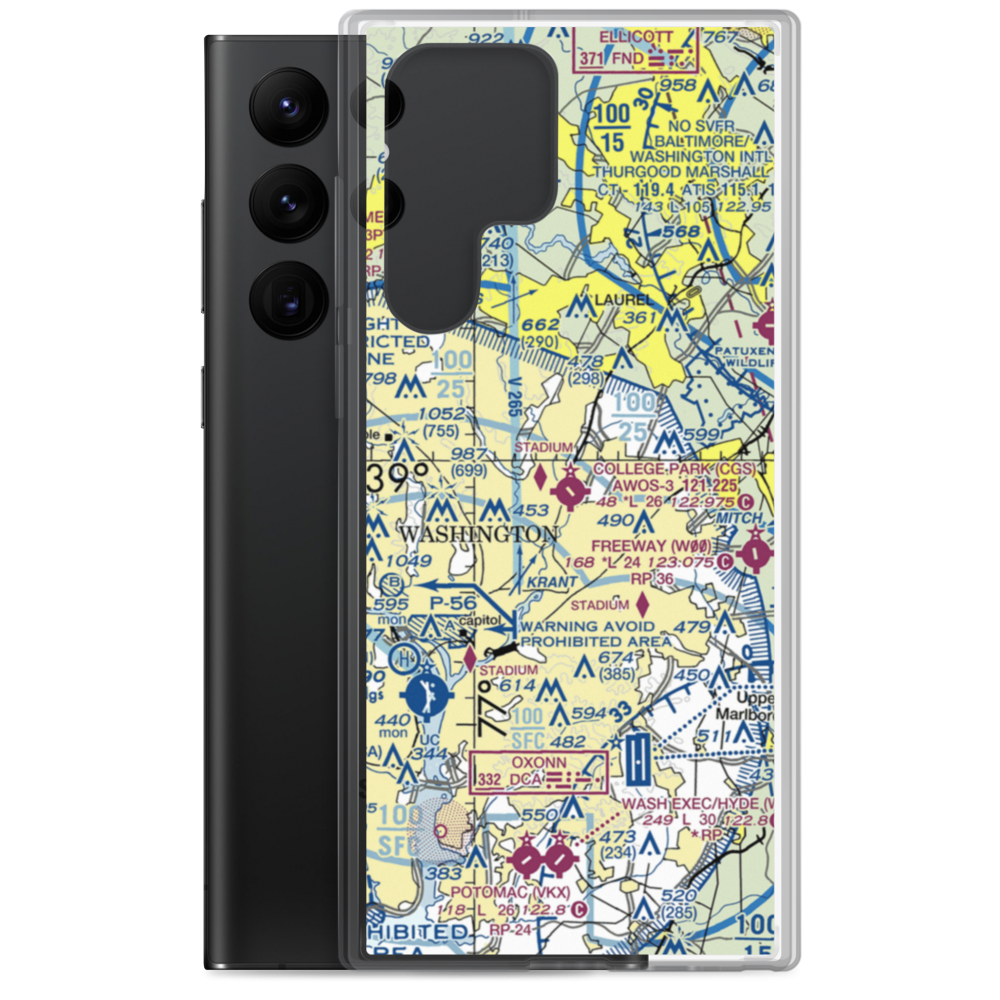 College Park Airport (CGS) VFR Sectional Samsung Case Samsung Galaxy S22 Ultra model shown