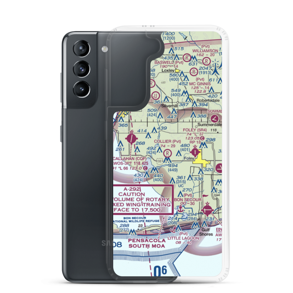 Collier Airpark (2AL1) VFR Sectional Samsung Case Samsung Galaxy S21 model shown