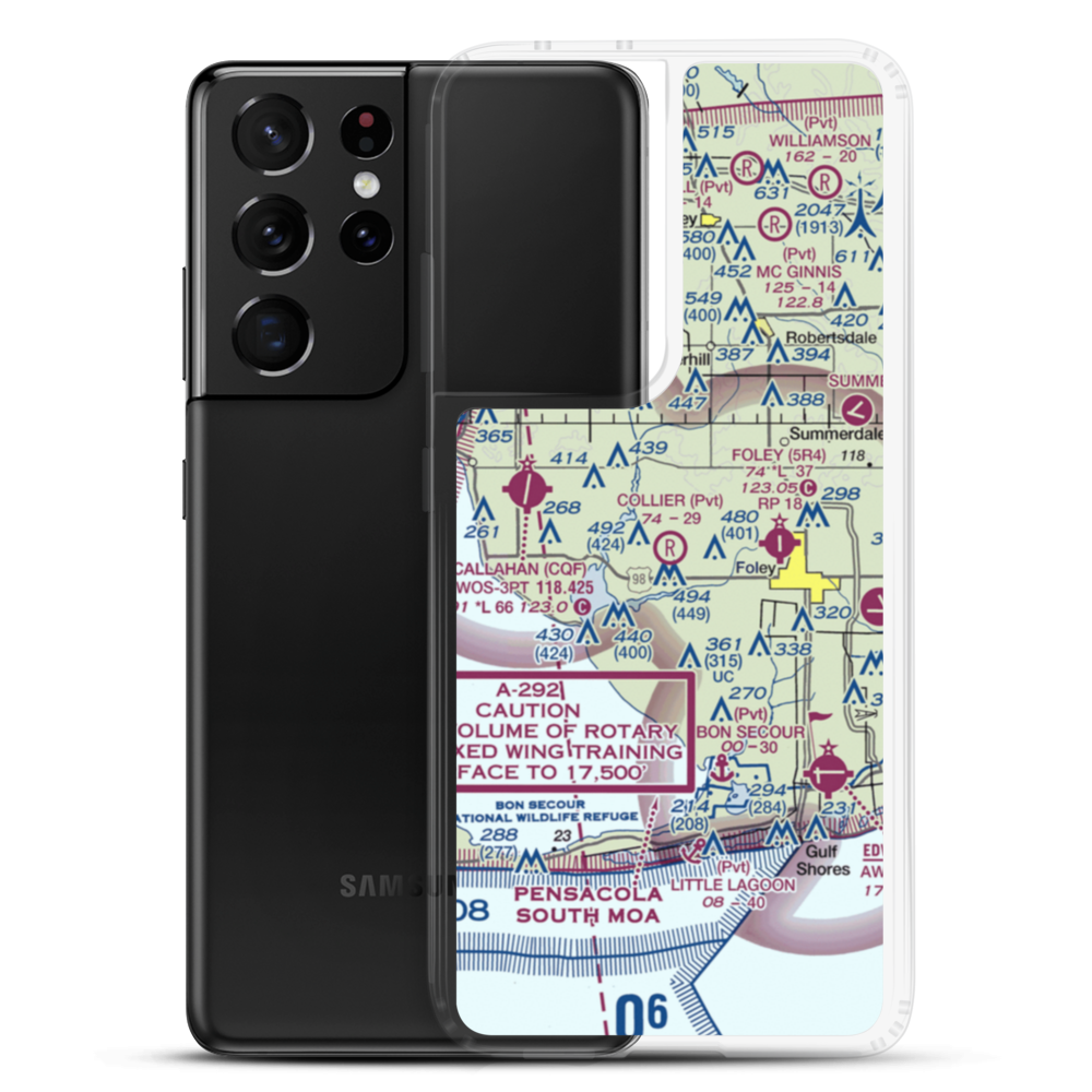 Collier Airpark (2AL1) VFR Sectional Samsung Case Samsung Galaxy S21 Ultra model shown