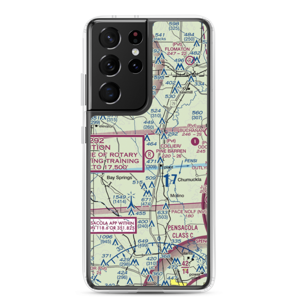 Collier/Pine Barren Airpark (FD89) VFR Sectional Samsung Case Samsung Galaxy S21 Ultra model shown