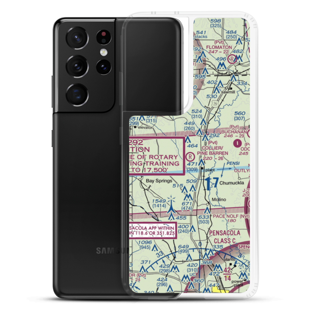 Collier/Pine Barren Airpark (FD89) VFR Sectional Samsung Case Samsung Galaxy S21 Ultra model shown