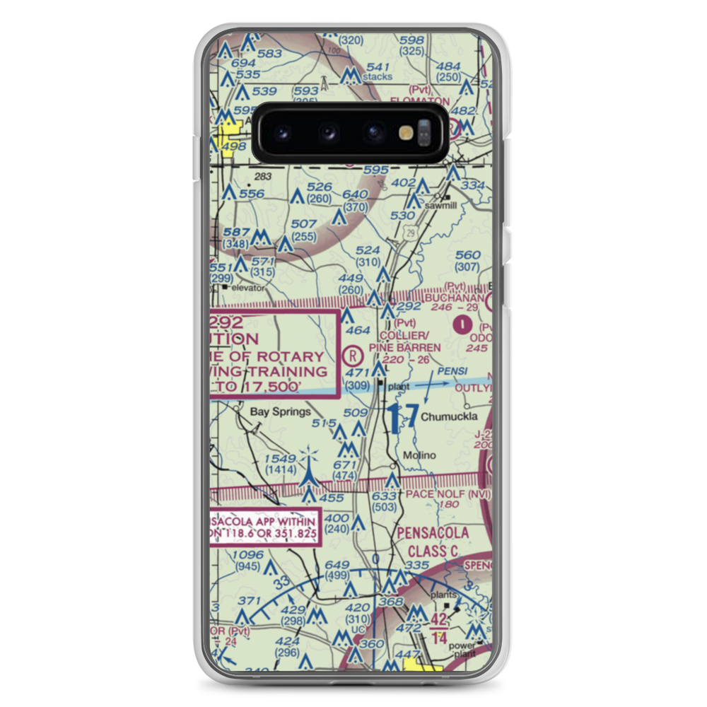 Collier/Pine Barren Airpark (FD89) VFR Sectional Samsung Case Samsung Galaxy S10+ model shown