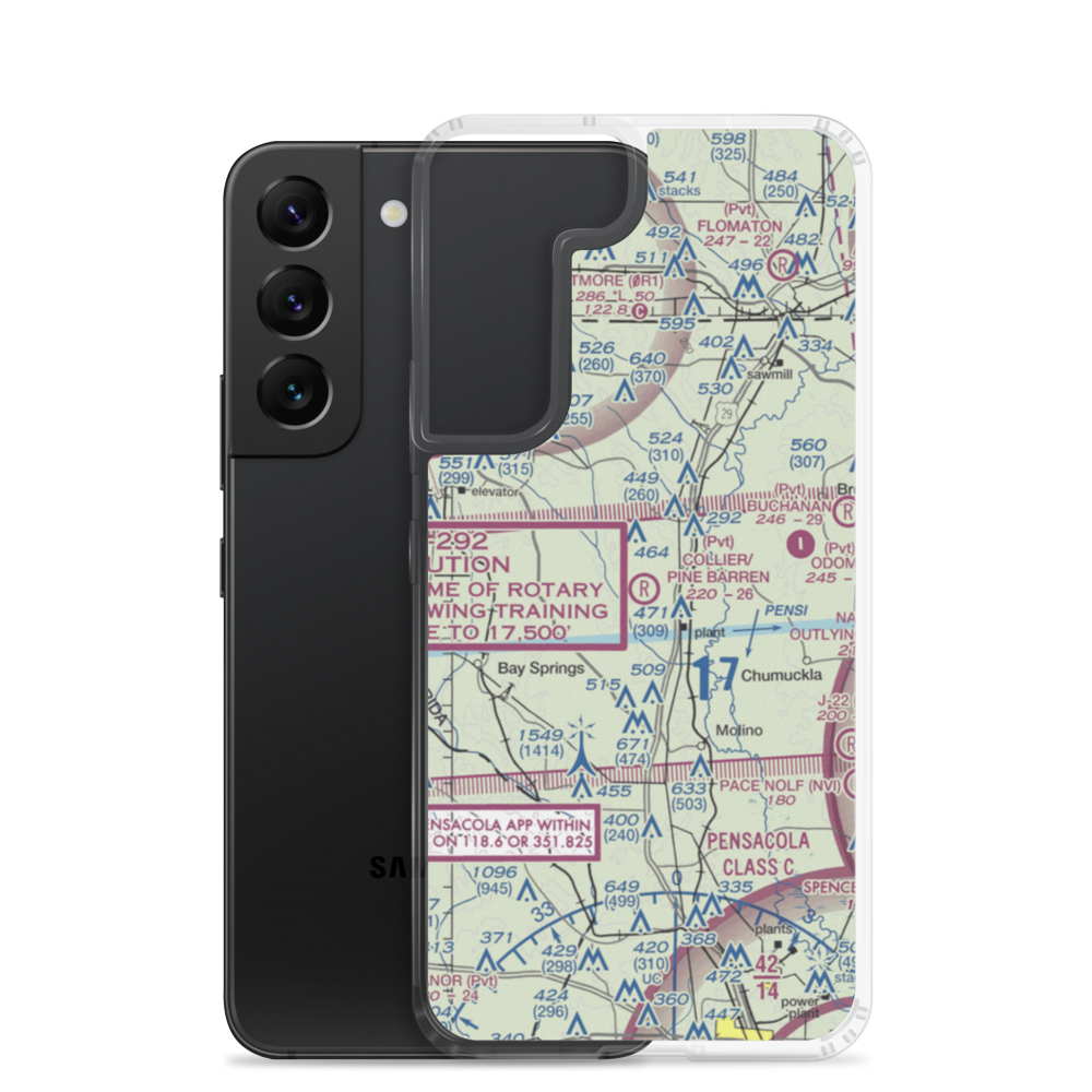 Collier/Pine Barren Airpark (FD89) VFR Sectional Samsung Case Samsung Galaxy S22 model shown
