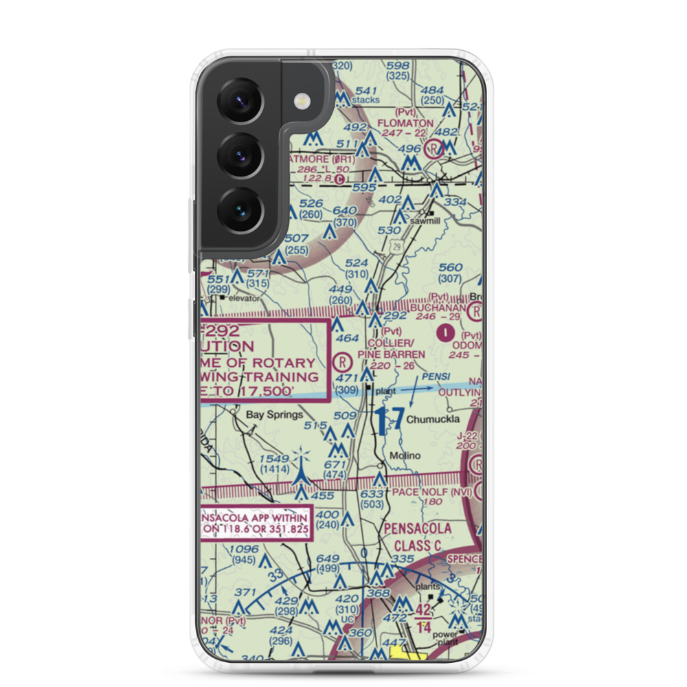 Collier/Pine Barren Airpark (FD89) VFR Sectional Samsung Case Samsung Galaxy S22 Plus model shown