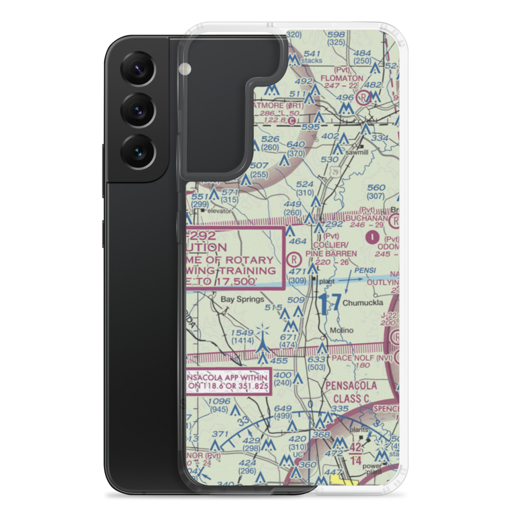 Collier/Pine Barren Airpark (FD89) VFR Sectional Samsung Case Samsung Galaxy S22 Plus model shown