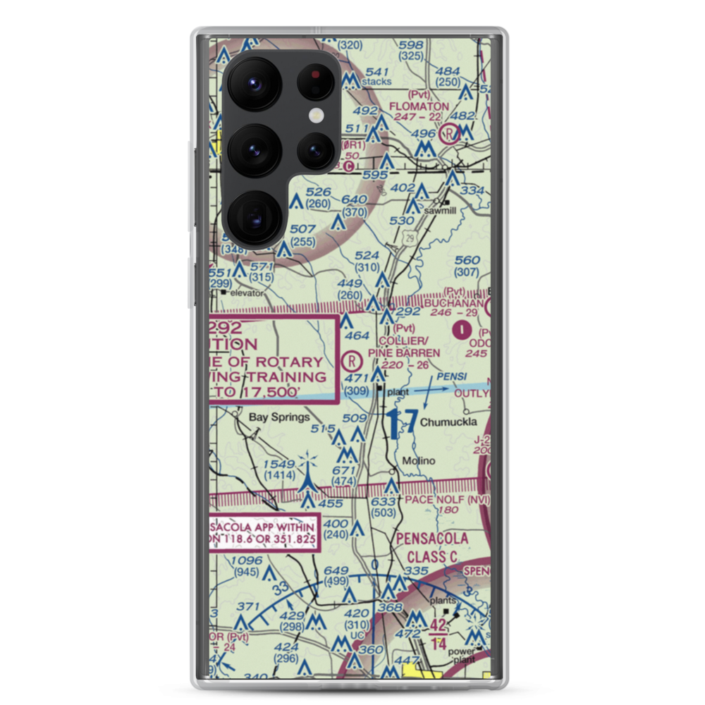 Collier/Pine Barren Airpark (FD89) VFR Sectional Samsung Case Samsung Galaxy S22 Ultra model shown