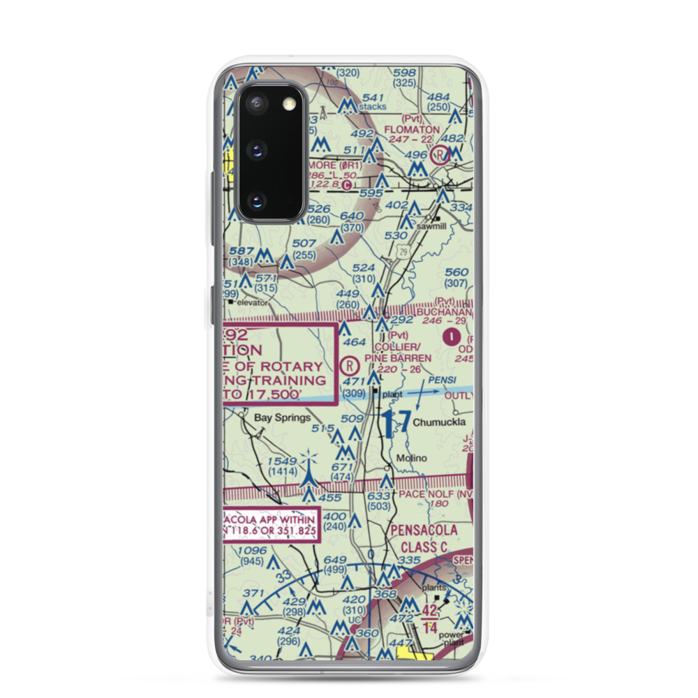 Collier/Pine Barren Airpark (FD89) VFR Sectional Samsung Case Samsung Galaxy S20 model shown