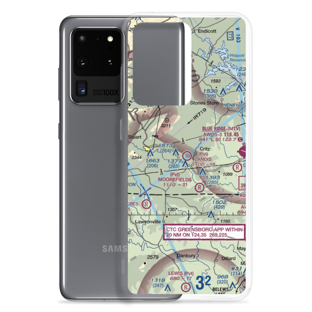 Collins Airport (VG16) VFR Sectional Samsung Case Samsung Galaxy S20 Ultra model shown