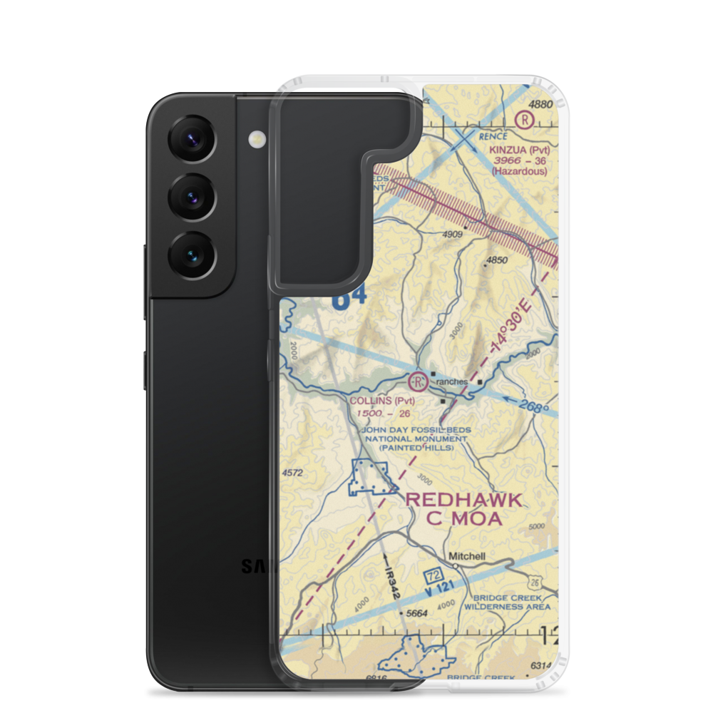 Collins Landing Strip (04OR) VFR Sectional Samsung Case Samsung Galaxy S22 model shown