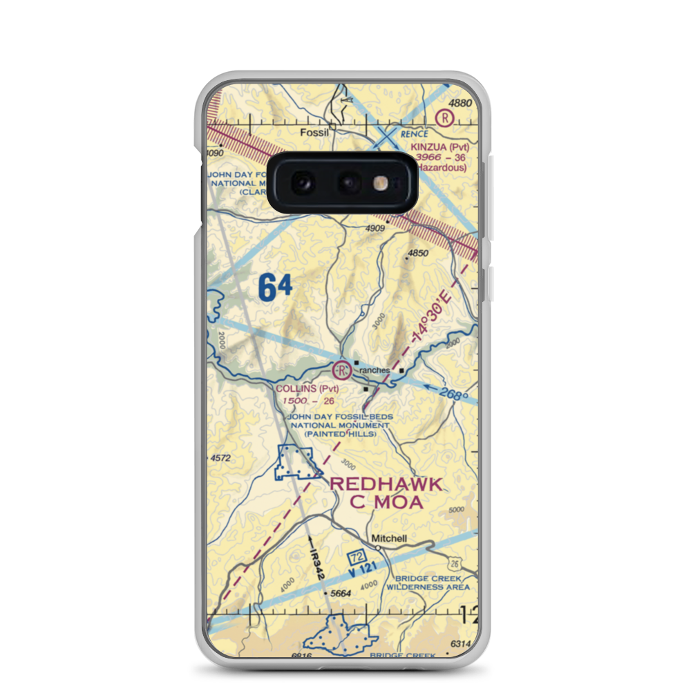 Collins Landing Strip (04OR) VFR Sectional Samsung Case Samsung Galaxy S10e model shown