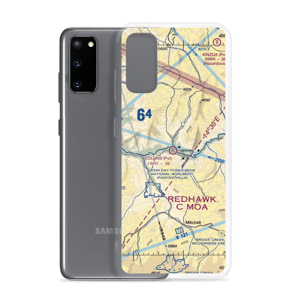 Collins Landing Strip (04OR) VFR Sectional Samsung Case Samsung Galaxy S20 model shown