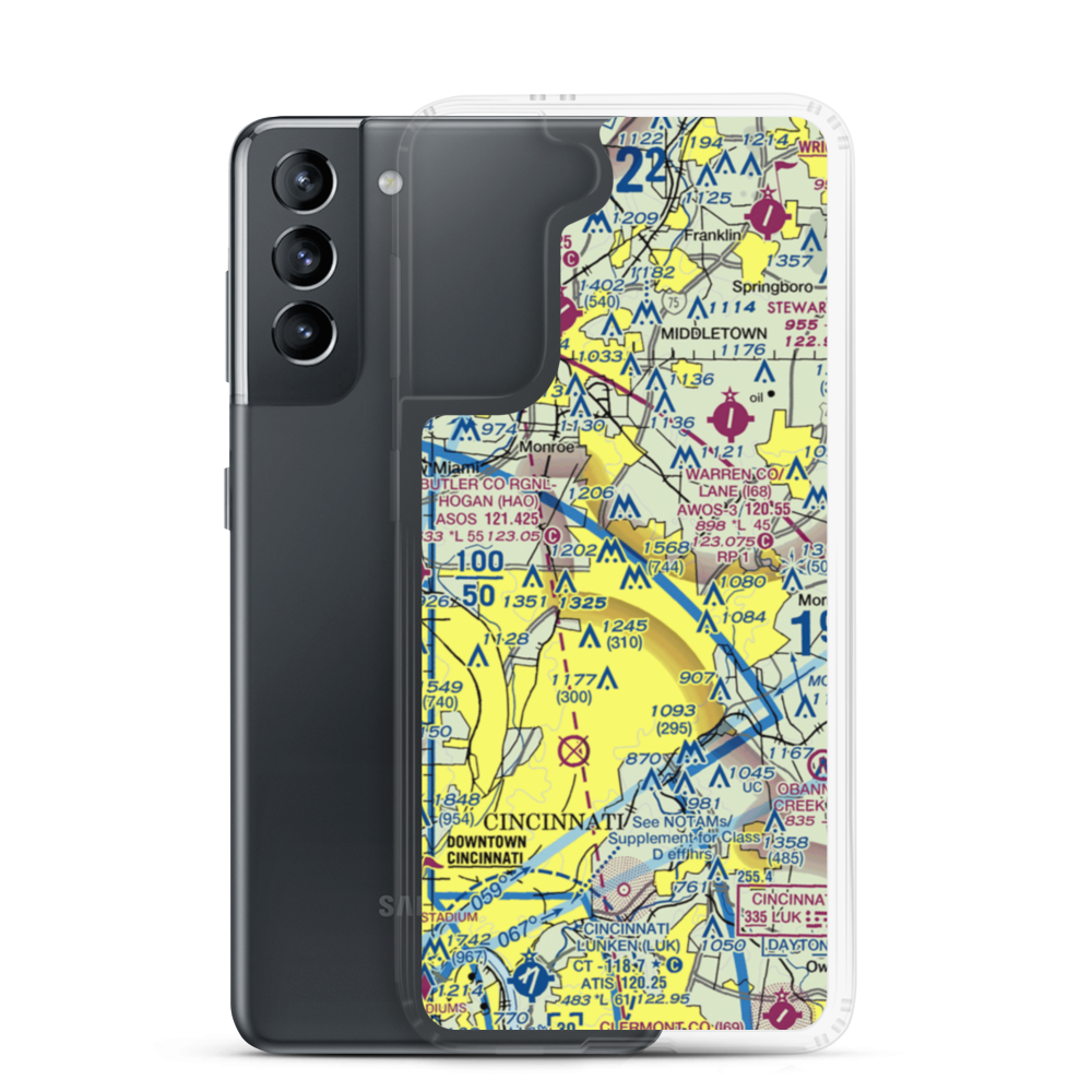 Collins-Flege Airpark (77OH) VFR Sectional Samsung Case Samsung Galaxy S21 model shown