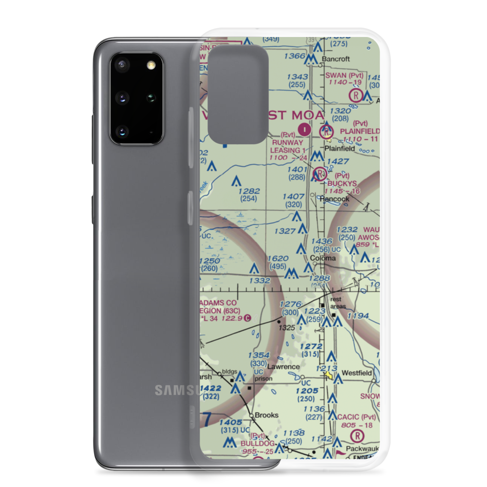 Coloma Municipal Airport (9WN9) VFR Sectional Samsung Case Samsung Galaxy S20 Plus model shown