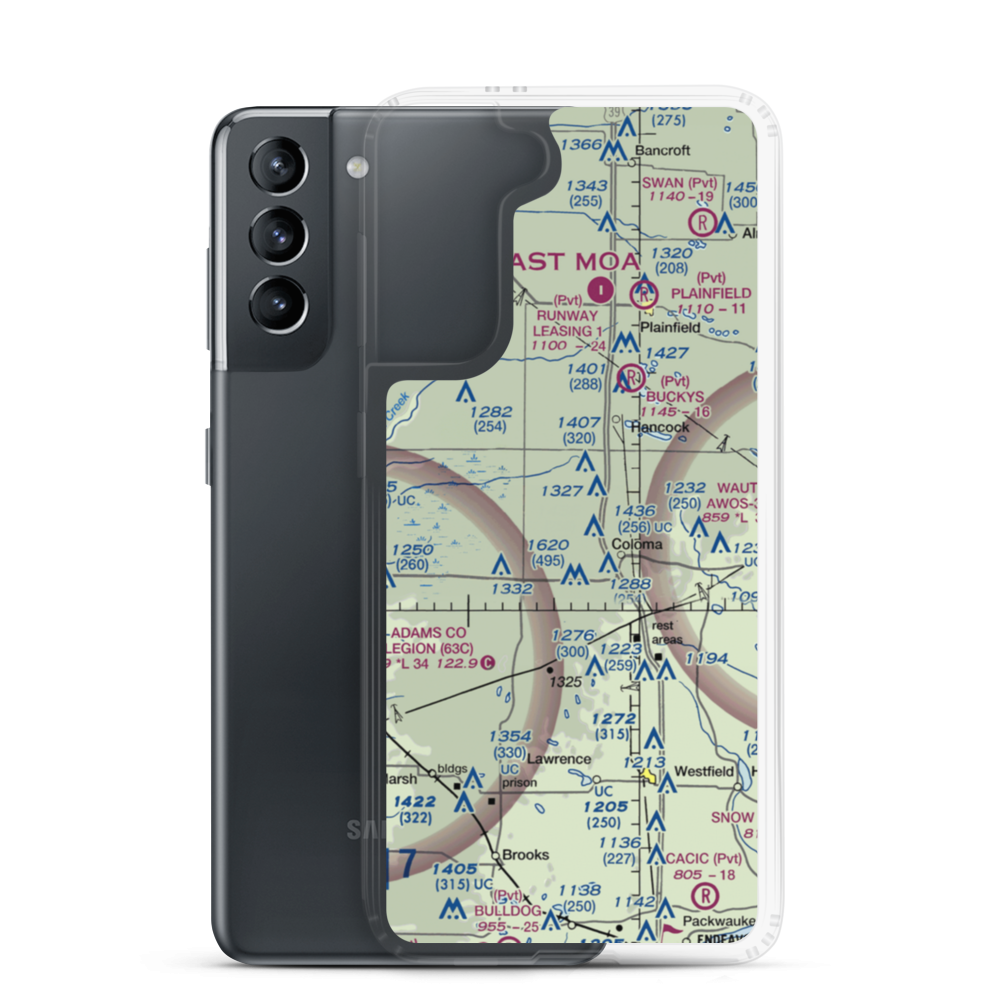 Coloma Municipal Airport (9WN9) VFR Sectional Samsung Case Samsung Galaxy S21 model shown