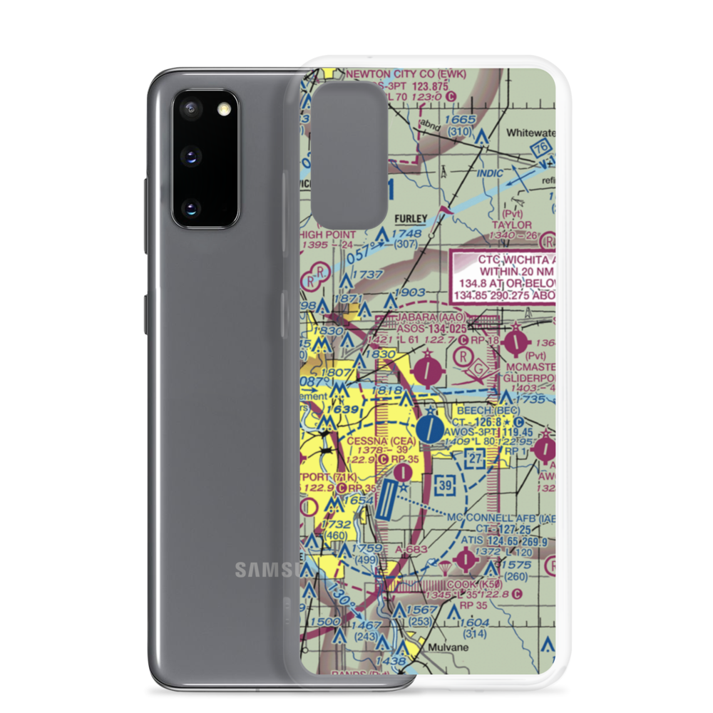 Colonel James Jabara Airport (AAO) VFR Sectional Samsung Case Samsung Galaxy S20 model shown