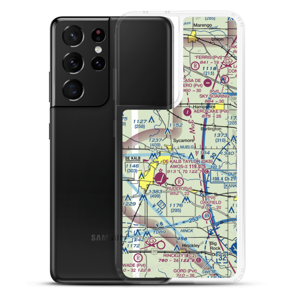 Colonial Acres Airport (4LL8) VFR Sectional Samsung Case Samsung Galaxy S21 Ultra model shown