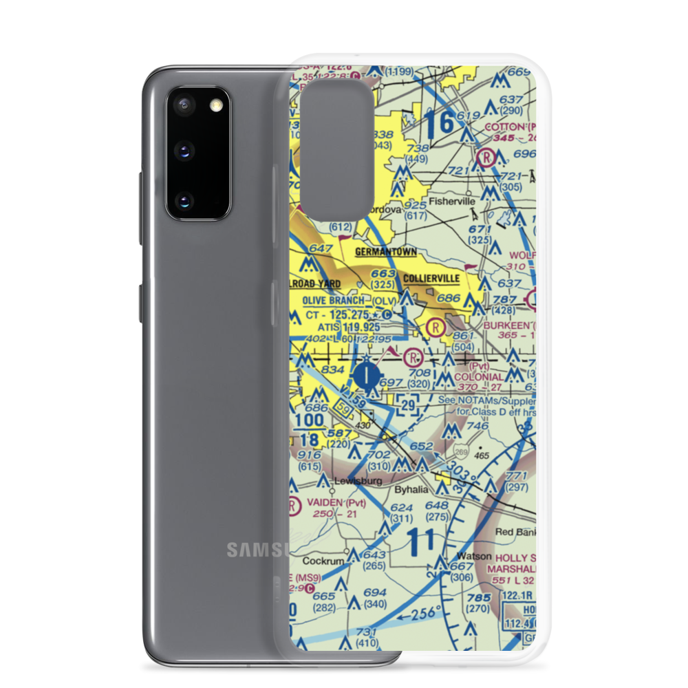 Colonial Air Park (01TN) VFR Sectional Samsung Case Samsung Galaxy S20 model shown