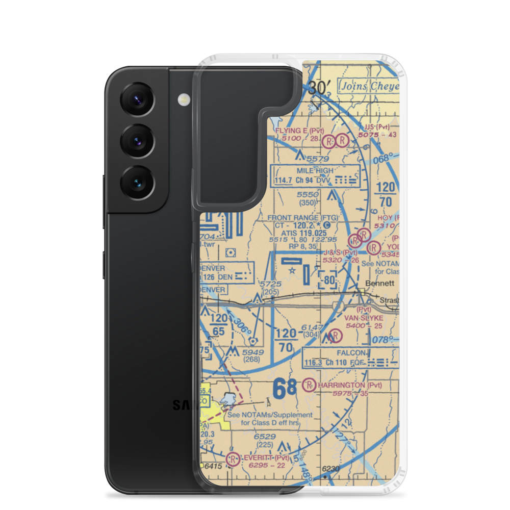 Colorado Air and Space Port (CFO) VFR Sectional Samsung Case Samsung Galaxy S22 model shown