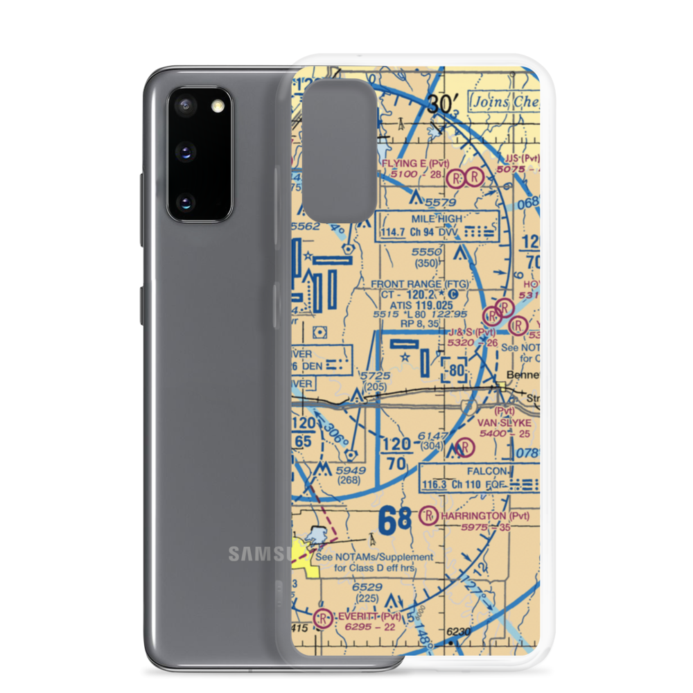 Colorado Air and Space Port (CFO) VFR Sectional Samsung Case Samsung Galaxy S20 model shown