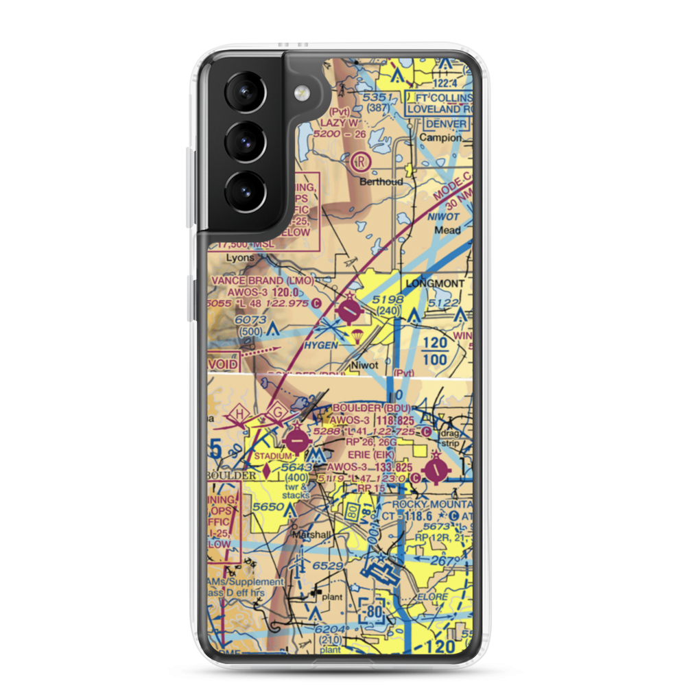 Colorado Antique Field (8CO7) VFR Sectional Samsung Case Samsung Galaxy S21 Plus model shown