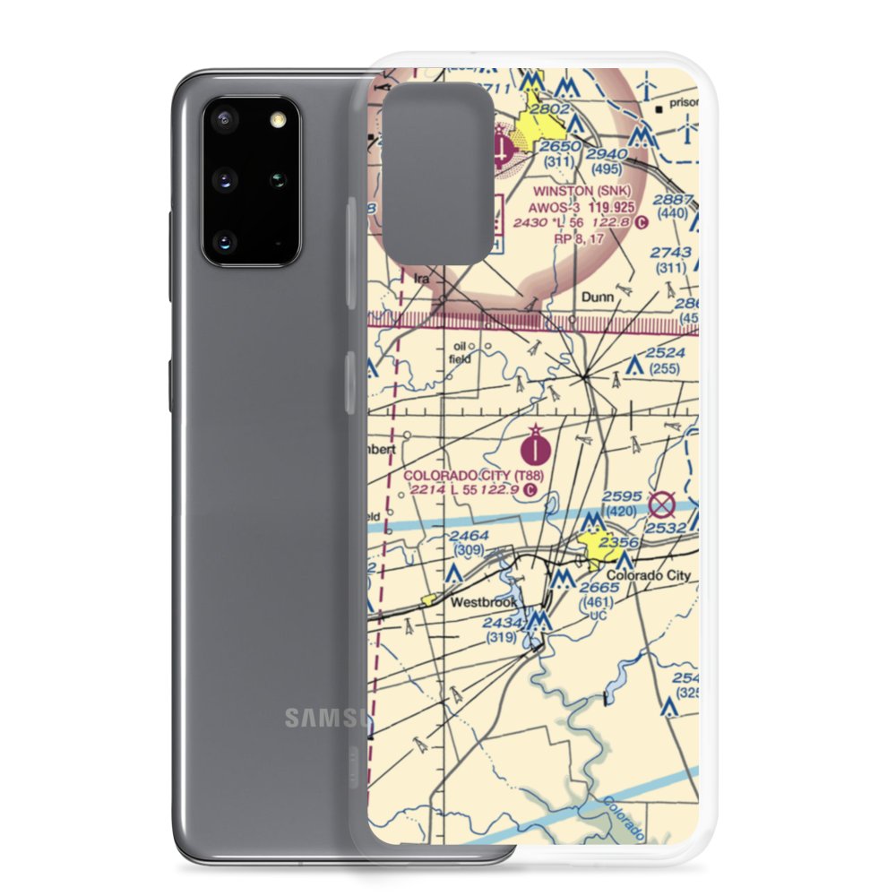 Colorado City Airport (T88) VFR Sectional Samsung Case Samsung Galaxy S20 Plus model shown