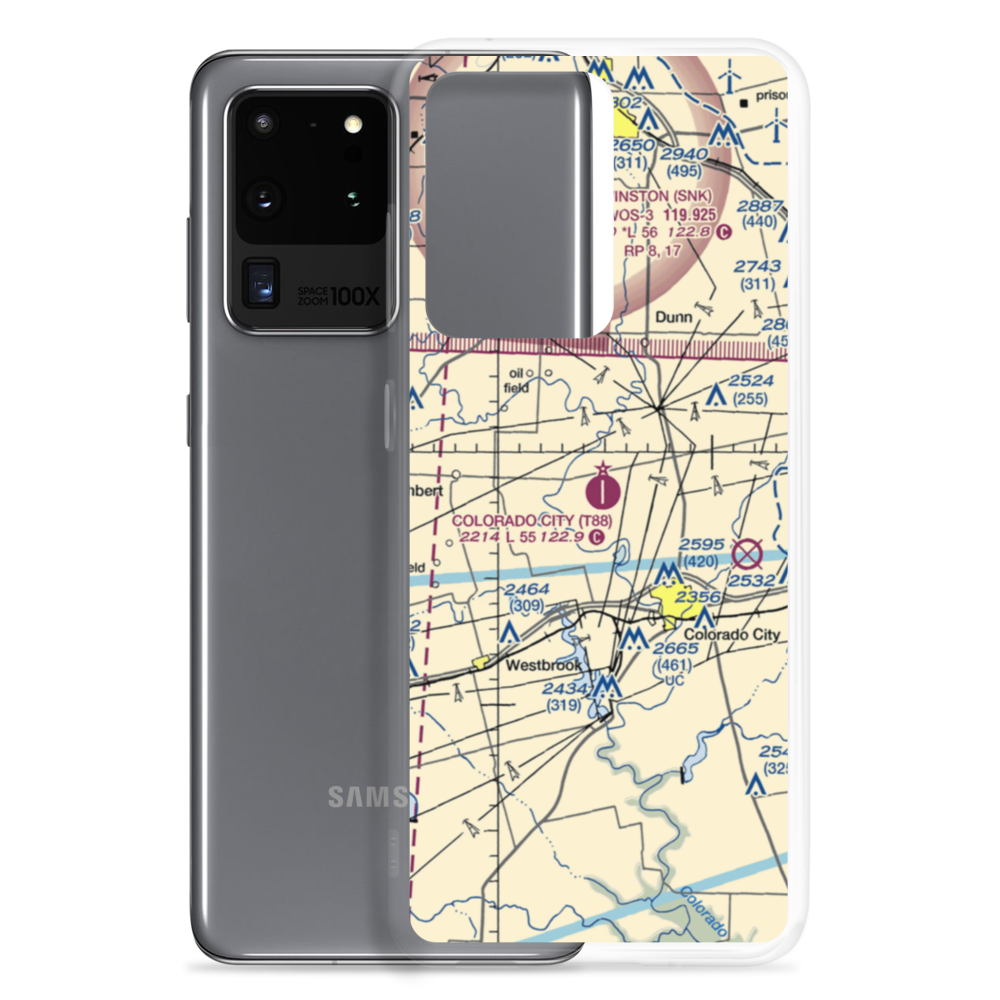 Colorado City Airport (T88) VFR Sectional Samsung Case Samsung Galaxy S20 Ultra model shown