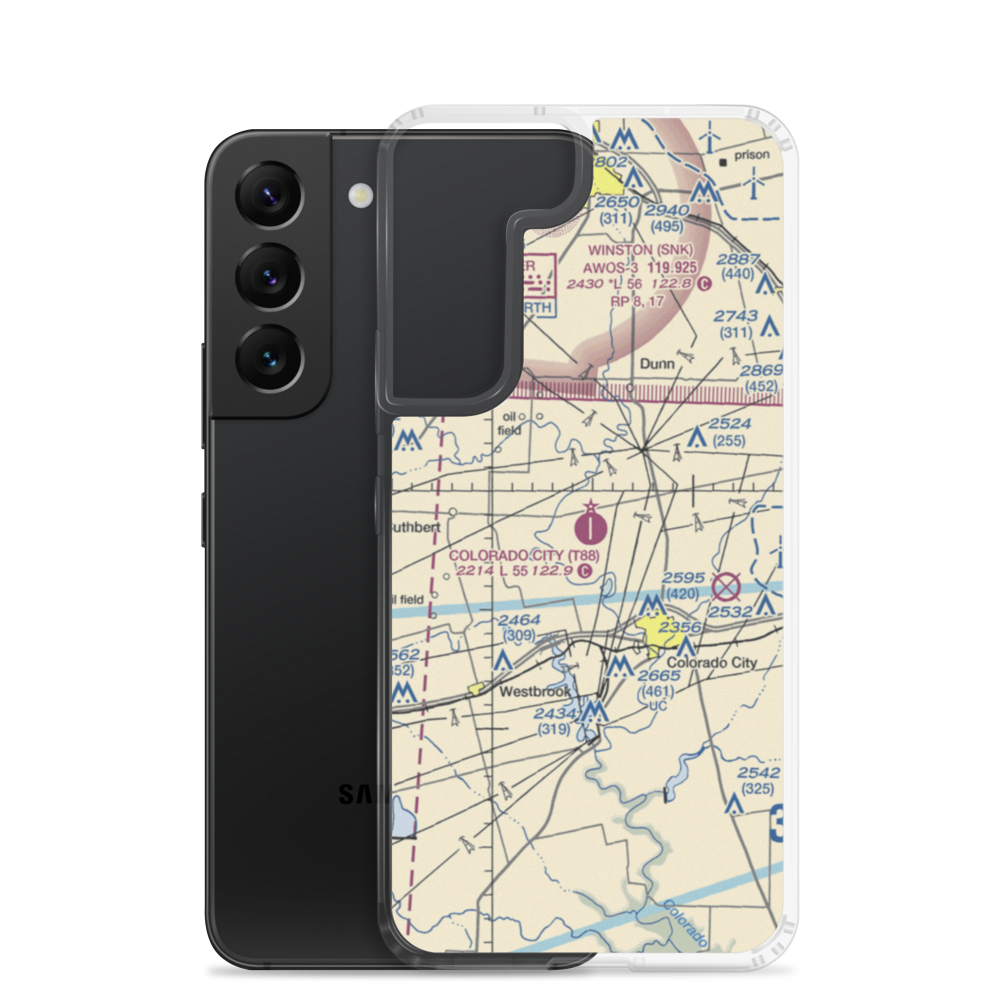 Colorado City Airport (T88) VFR Sectional Samsung Case Samsung Galaxy S22 model shown
