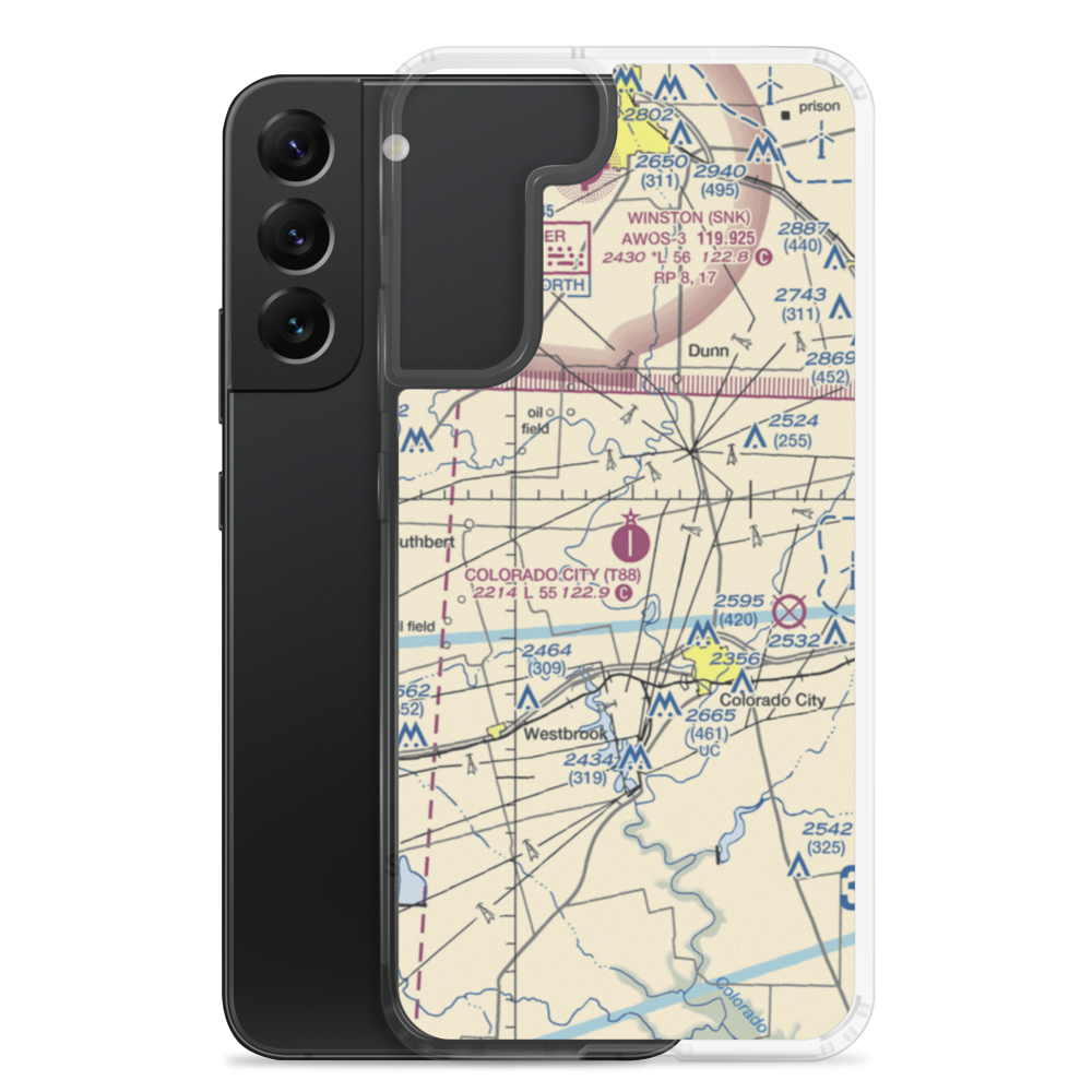 Colorado City Airport (T88) VFR Sectional Samsung Case Samsung Galaxy S22 Plus model shown