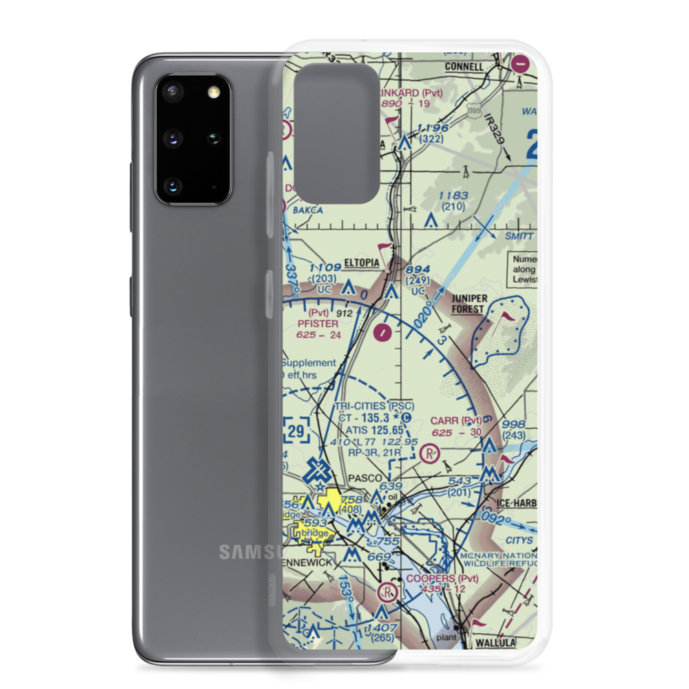 Columbia Ag 2 Airport (WN33) VFR Sectional Samsung Case Samsung Galaxy S20 Plus model shown