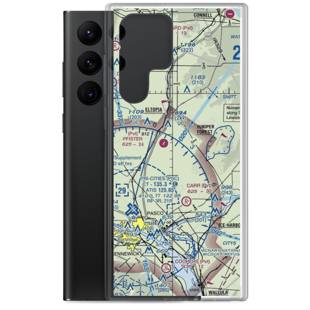 Columbia Ag 2 Airport (WN33) VFR Sectional Samsung Case Samsung Galaxy S22 Ultra model shown