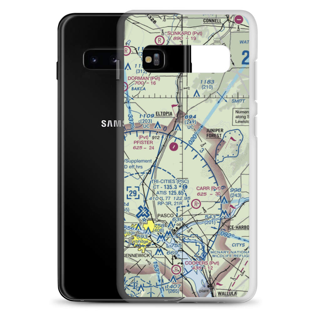 Columbia Ag 2 Airport (WN33) VFR Sectional Samsung Case Samsung Galaxy S10+ model shown
