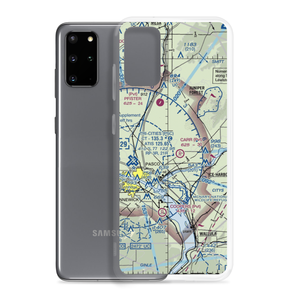 Columbia Agricultural Airport (53WA) VFR Sectional Samsung Case Samsung Galaxy S20 Plus model shown