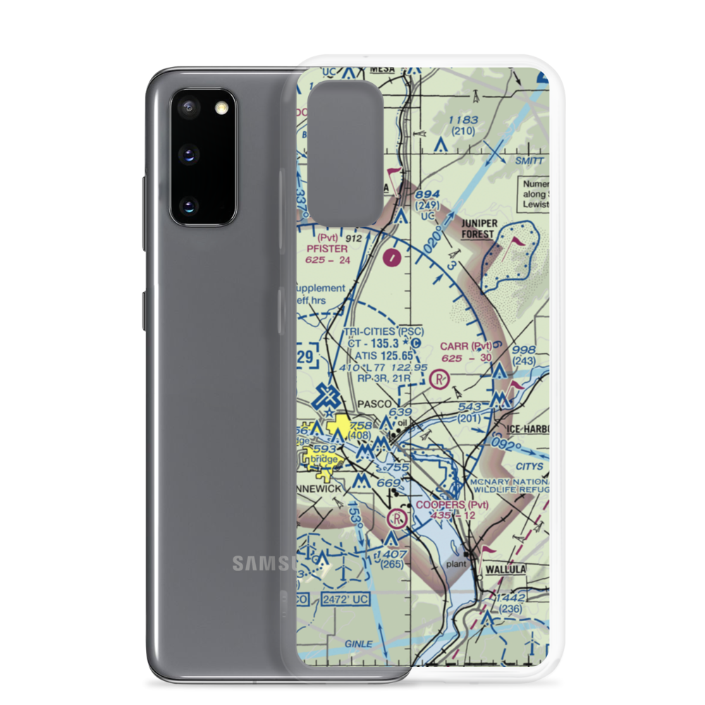 Columbia Agricultural Airport (53WA) VFR Sectional Samsung Case Samsung Galaxy S20 model shown