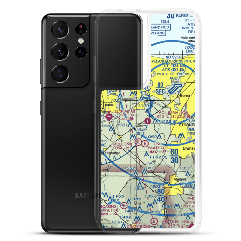 Columbia Airport (4G8) VFR Sectional Samsung Case Samsung Galaxy S21 Ultra model shown