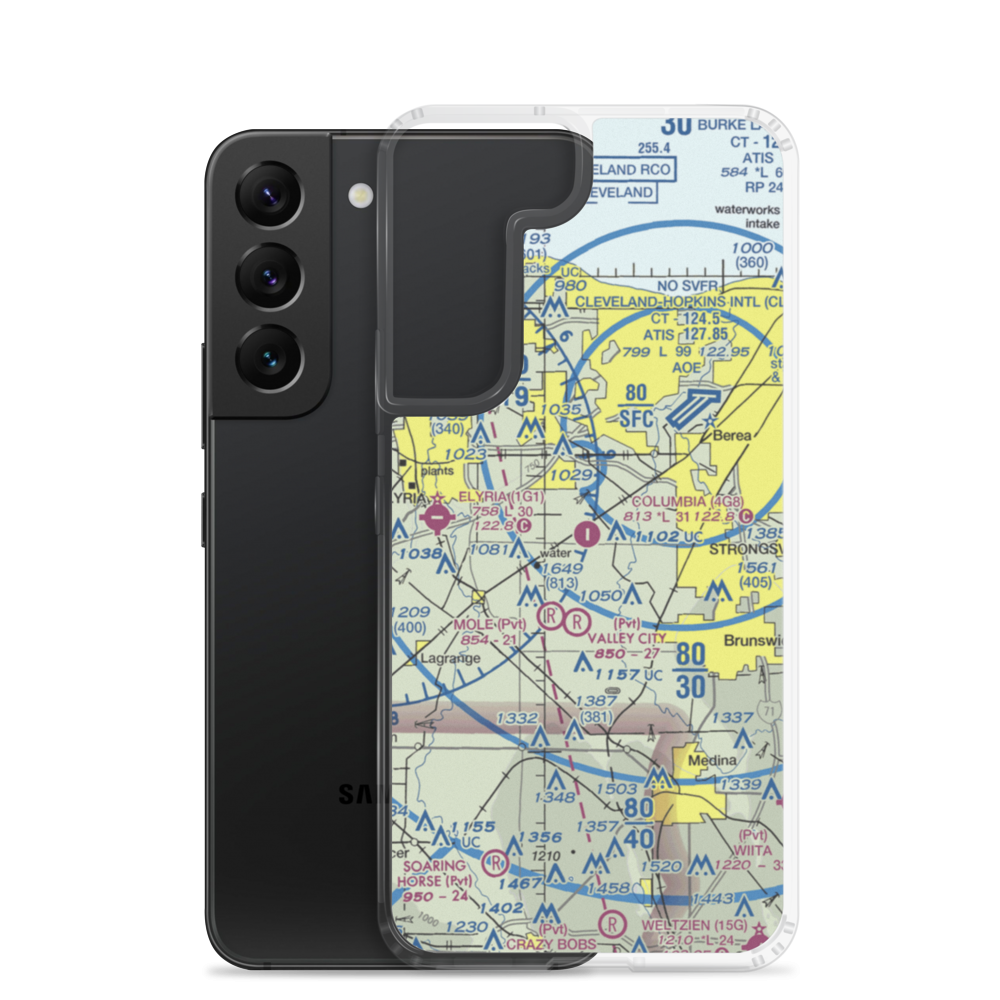 Columbia Airport (4G8) VFR Sectional Samsung Case Samsung Galaxy S22 model shown