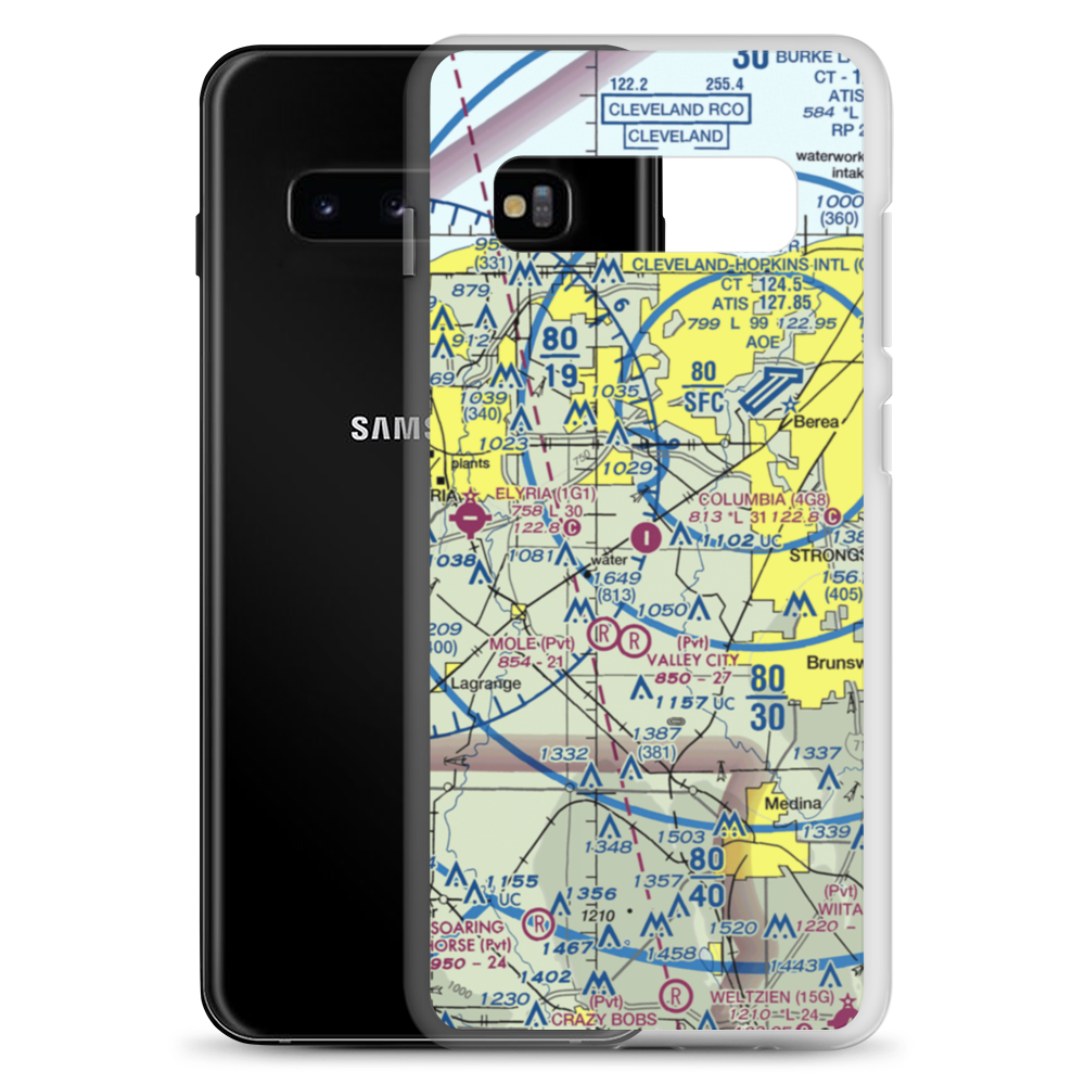 Columbia Airport (4G8) VFR Sectional Samsung Case Samsung Galaxy S10+ model shown