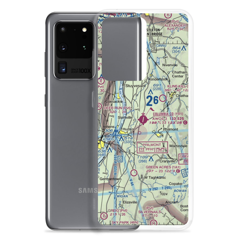 Columbia County Airport (1B1) VFR Sectional Samsung Case Samsung Galaxy S20 Ultra model shown