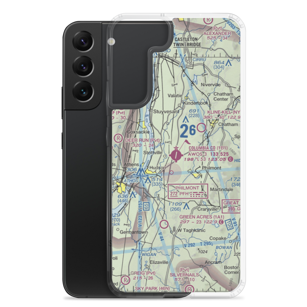 Columbia County Airport (1B1) VFR Sectional Samsung Case Samsung Galaxy S22 Plus model shown