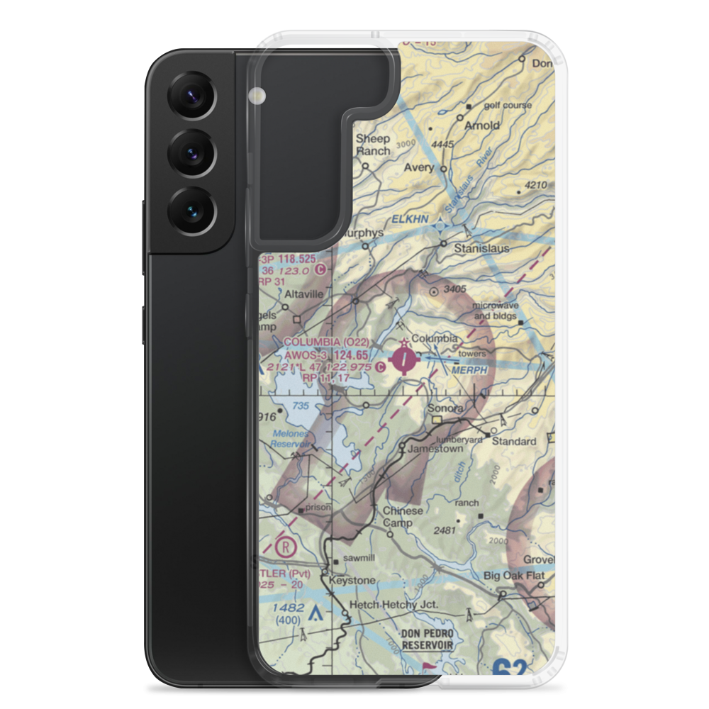 Columbia Heliport (6Q0) VFR Sectional Samsung Case Samsung Galaxy S22 Plus model shown