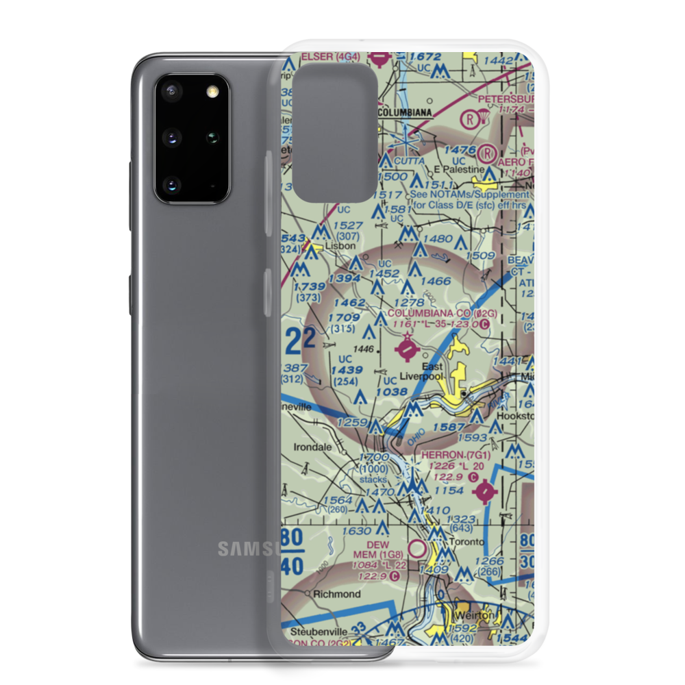 Columbiana County Airport (02G) VFR Sectional Samsung Case Samsung Galaxy S20 Plus model shown