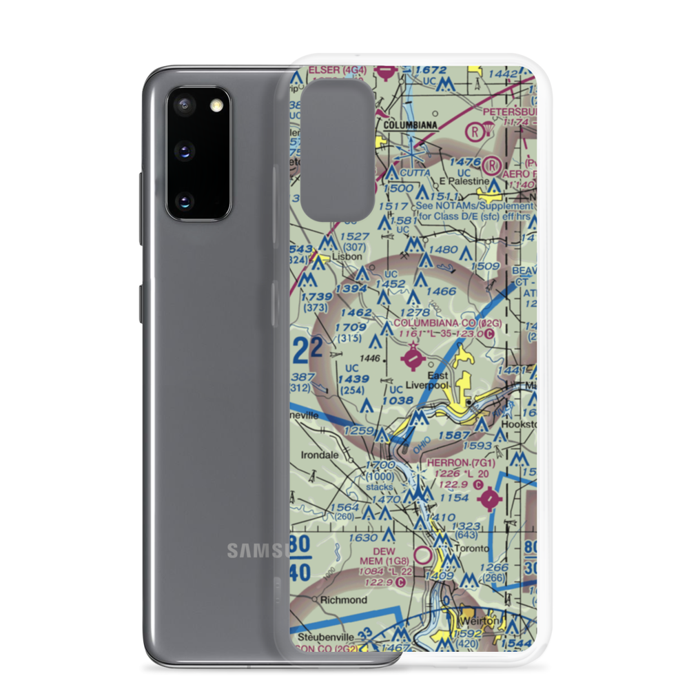 Columbiana County Airport (02G) VFR Sectional Samsung Case Samsung Galaxy S20 model shown