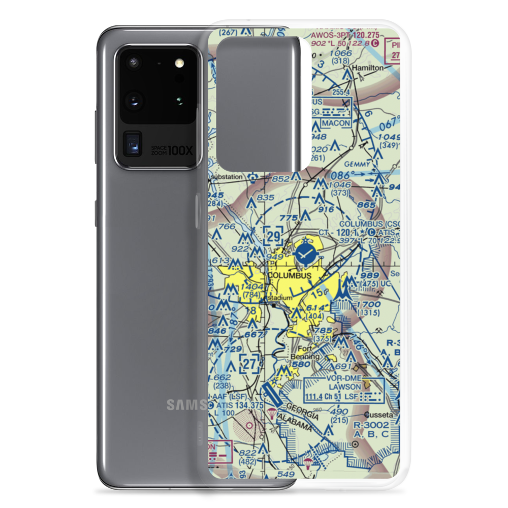 Columbus Metropolitan Airport (CSG) VFR Sectional Samsung Case Samsung Galaxy S20 Ultra model shown