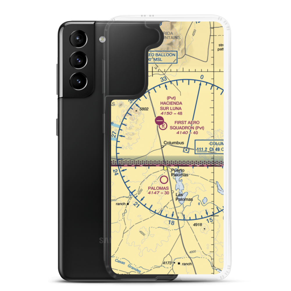 Columbus Municipal Airport (0NM0) VFR Sectional Samsung Case Samsung Galaxy S21 Plus model shown