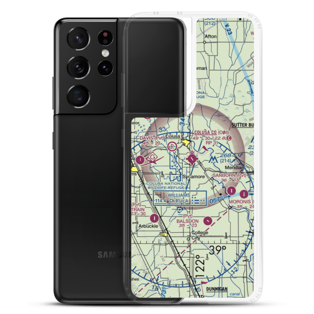 Colusa County Airport (O08) VFR Sectional Samsung Case Samsung Galaxy S21 Ultra model shown