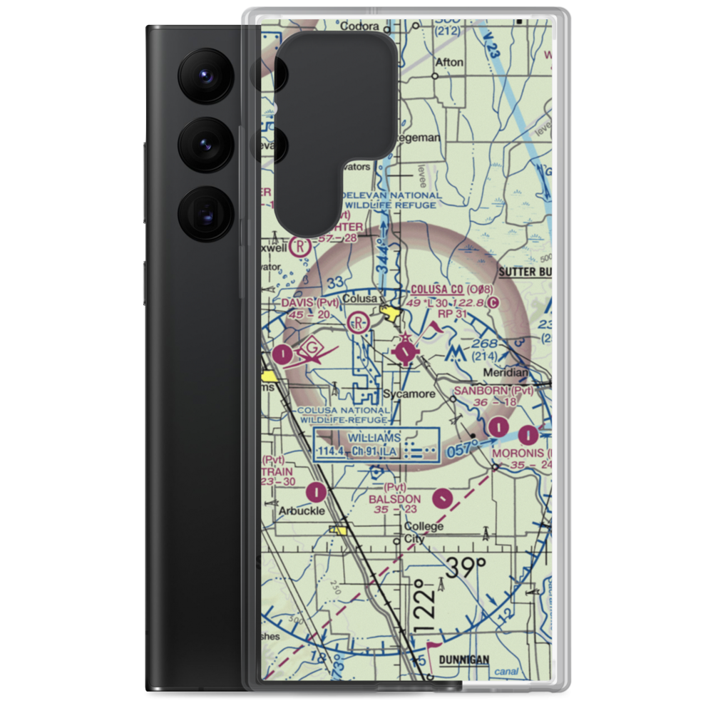 Colusa County Airport (O08) VFR Sectional Samsung Case Samsung Galaxy S22 Ultra model shown
