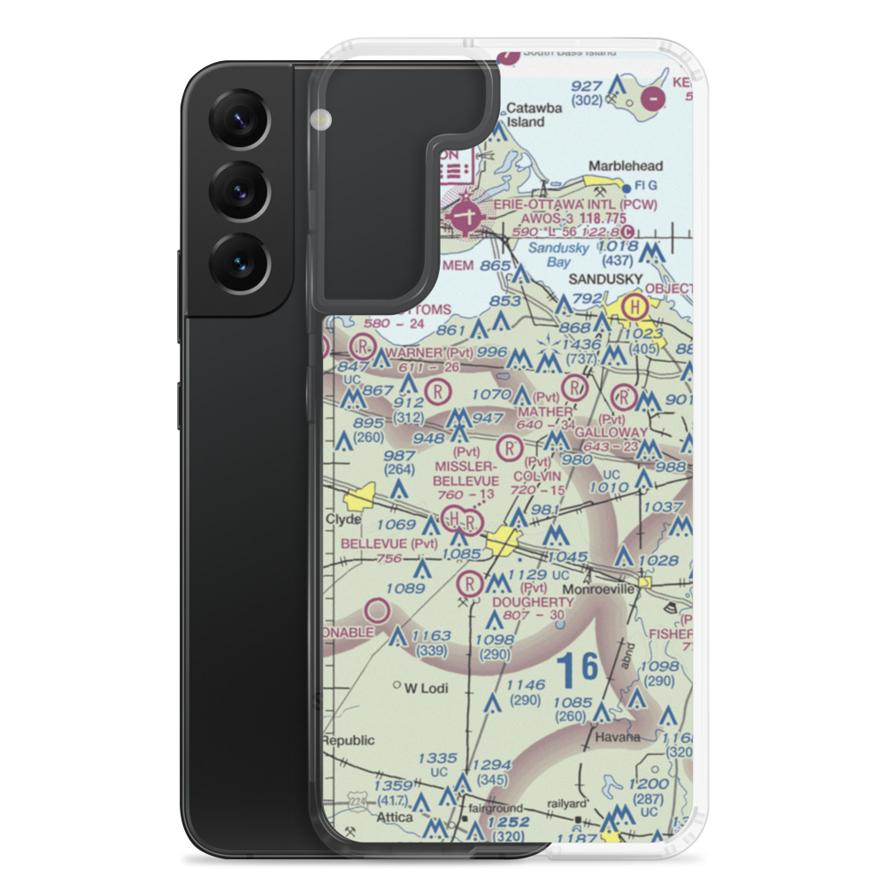 Colvin Airport (OH86) VFR Sectional Samsung Case Samsung Galaxy S22 Plus model shown