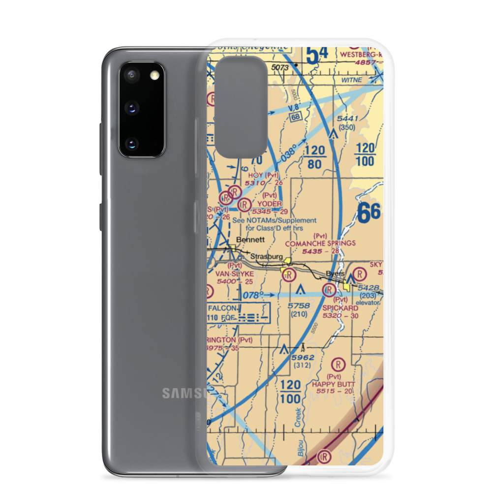 Comanche Airfield Llc Airport (CO38) VFR Sectional Samsung Case Samsung Galaxy S20 model shown