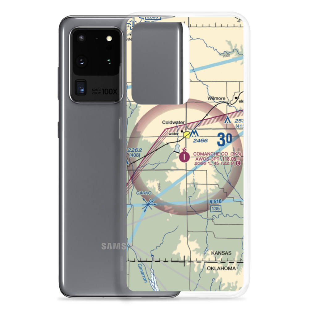 Comanche County Airport (3K8) VFR Sectional Samsung Case Samsung Galaxy S20 Ultra model shown
