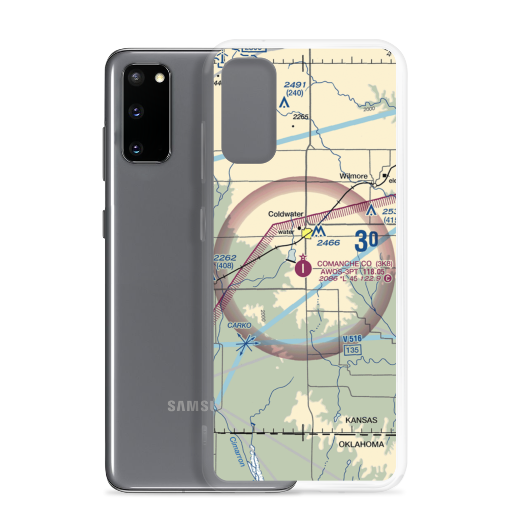 Comanche County Airport (3K8) VFR Sectional Samsung Case Samsung Galaxy S20 model shown