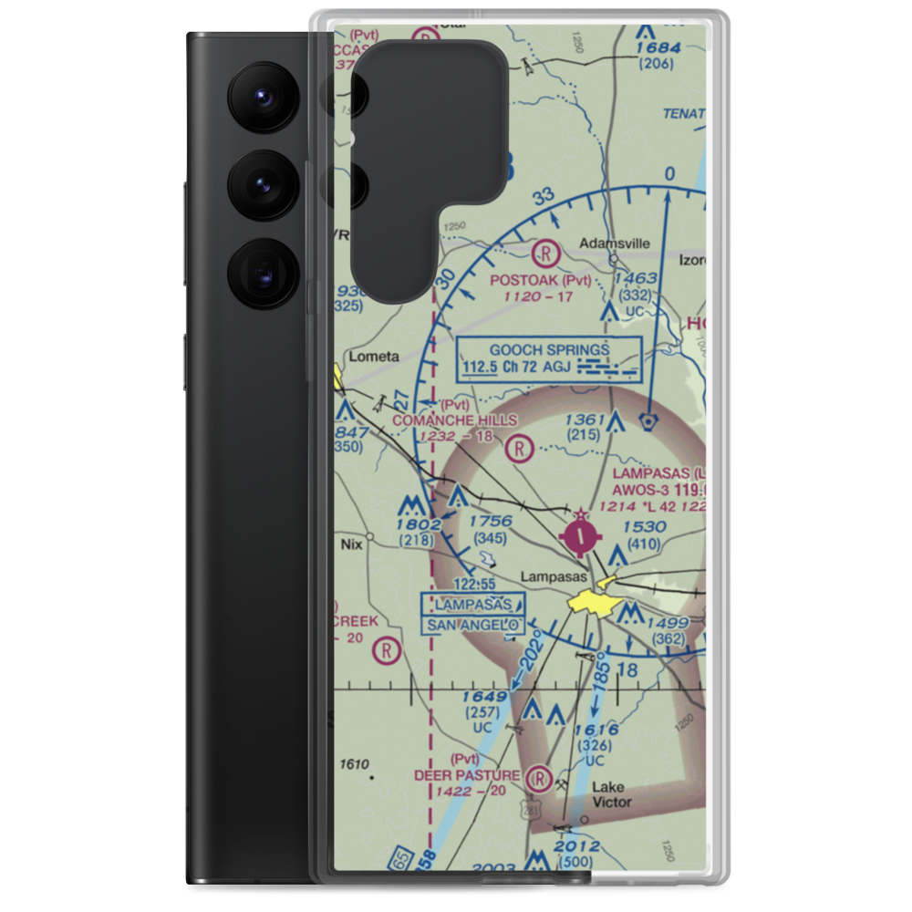 Comanche Hills Ranch Airport (71XS) VFR Sectional Samsung Case Samsung Galaxy S22 Ultra model shown